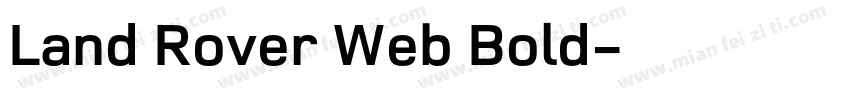 Land Rover Web Bold字体转换